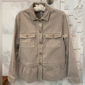 J.Jill twill utility jacket